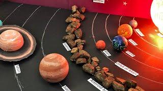 How to make a 3D solar system model for school projects and exhibitions | With working sun model