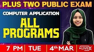 Plus  Two Public Exam |  Computer Application | All Programs | Exam Winner