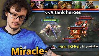 How MIRACLE managed to CARRY this game against 5 TANKY HEROES in dota 2
