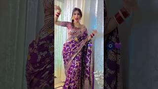 Beautiful purple Banarasi saree | Rohit fashion club