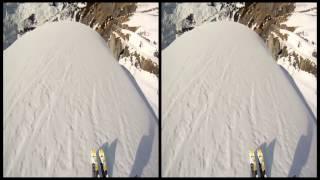 VRin - Virtual Reality Skiing #2 - 3D - SBS - google cardboard