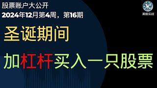 圣诞期间，加杠杆买入一只股票 | 股票账户大公开（2024年12月第4周，第16期）| TSLA | 特斯拉 | 英伟达 | NVDA | 博通 |