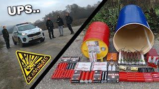 HUGE TEST of firecrackers under the barrels - THE POLICE CAME !  (EXPERIMENT)