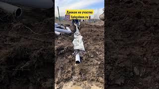 КАК ПРОВЕРИТЬ ДРЕНАЖ НА УЧАСТКЕ #стройка #дача #дом #благоустройство #участок #дренаж #строительство