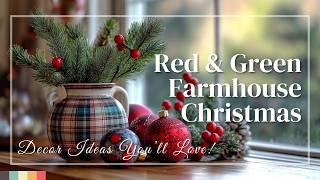 Classic Red & Green Farmhouse Christmas Decor Ideas You’ll Love!