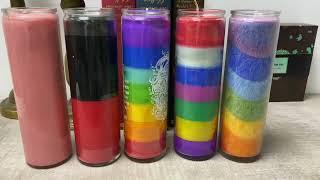 Rainbow Color Spiritual 7 Day Chakra Candles