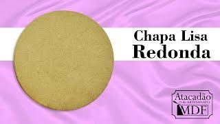 Chapa Redonda Lisa 16,5cm Atacadão do Artesanato MDF