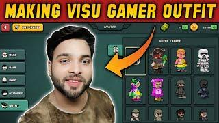 how to make VISU GAMER outfit in mini militia 