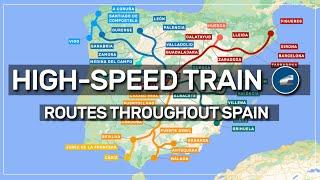  the HIGH-SPEED train lines in SPAIN  #061 ️ check video 154 with the 2024 edition of the map