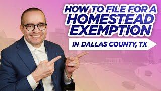 How to File for a Homestead Exemption in Dallas County TX - #movingtodallas #dallasrealtor