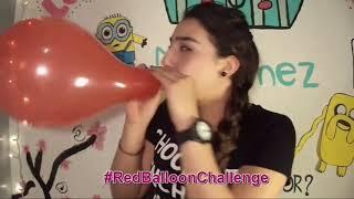 Girl does the red balloon challenge #08