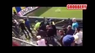 Hooligan Fights Attack of Feyenoord Vs RKC during the match.