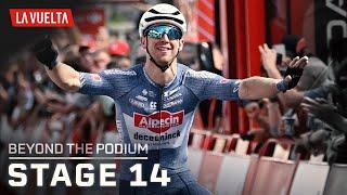 Kaden Groves outsprints Wout van Aert in Vuelta a España Stage 14 | Beyond the Podium | NBC Sports