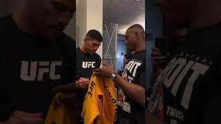 ALEX PEREIRA AND JAMAHAL HILL MEET BEFORE UFC 300