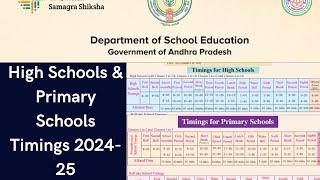  Academic Calendar 2024-25 High Schools & Primary Schools Timings 