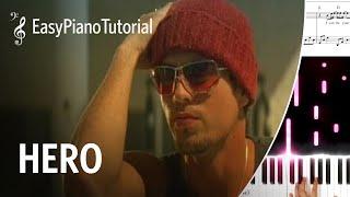 Hero (Enrique Iglesias) - Piano Tutorial + Free Sheet Music