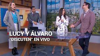 "Cree que se manda sólo", así fue el pleito entre Lucy Bravo y Álvaro López en pleno noticiero