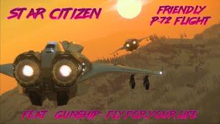 Star Citizen - Friendly P-72 Flight Over Microtech