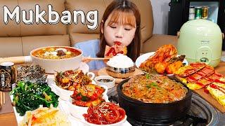 Sub)Real Mukbang- Awesome Korean Homemade Meal Mukbang (12 Side Dishes) Lemon beer ASMR KORE