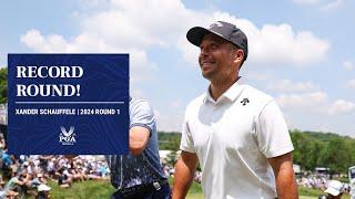 Xander Schauffele Equals Record Major Round (62) with Birdie on Last Hole! | 2024 PGA Championship