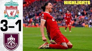 Liverpool vs Burnley 3-1 - All Goals and Highlights - 2024  NUNEZ