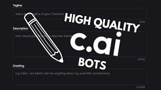 How I Make my Character AI Bots \\ High Quality CAI Bot Tutorial