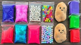 Making Relaxing Slime with Satisfying Bags - Clay & Crunchy ASMR