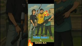 Techno Gamerz in Ghibli Art  #shorts #technogamerz