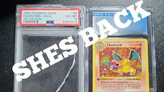 Cracked PSA 6 1st Edition Charizard Submission Grading Return Results From CGC!