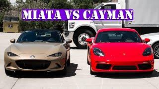 ND3 Miata vs Porsche Cayman S: Street Driving Comparison