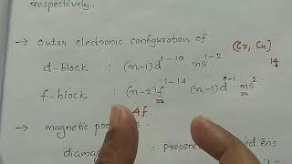 XII CHEMISTRY// The d and f block elements // Focus point // Part 1