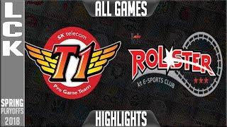 SKT vs KT Highlights ALL GAMES | LCK Playoffs Round 2 Spring 2018 | SK Telecom T1 vs KT Rolster