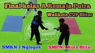 Leonardus Wahyu Vs Linggar Putra. Tanding Silat Kelas A Remaja Putra. Final Walikota CUP Blitar.