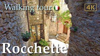 Rocchette (Lazio), Italy【Walking Tour】History in Subtitles - 4K