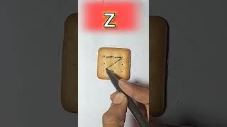 How to draw z in biscuit #art #shorts