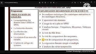 SPSS Statistiques sélection des observations