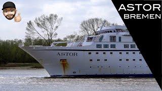 4K | ASTOR Kreuzfahrtschiff auf Fahrt nach Bremen - zurück von der Weltreise