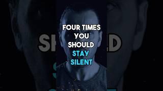 4 times you should stay silent  #stoicdiscipline #selfimprovement  #sigmarule