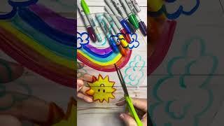 Easy Rainbow Suncatcher Craft with Recycled Plastic Container. Teach kids about light and weather.