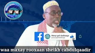 WAAMAXAY ROOXAAN SHEIKH Cabdulqaadir ? // sheikh Muxyidiin Yusuf barre