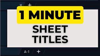 Automate Sheet Titles in Title Block (Very Easy with AutoCAD Fields)