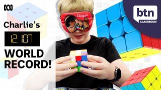 Speedcuber Charlie Eggins' Blindfold Rubik's Cube World Record - Behind the News