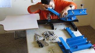 how to assemble ($170) 4 color screen printing press