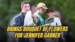 Ben Affleck Brings Bouquet of Flowers for Jennifer Garner and Son Sam