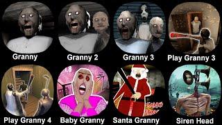Granny, Granny Chapter 2, Granny 3, Play Granny 3, Play Granny 4, Siren Head, Baby Granny, Santa Gra