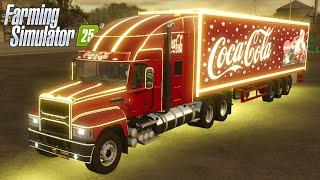 FS25 - Coca-Cola CHRISTMAS TRUCK - NEW TRUCK MOD for Farming Simulator 2025 | FS25 GAMEPLAY