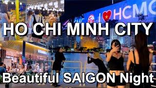 Night walk to explore Saigon, Ho Chi Minh City  Vietnam 2024