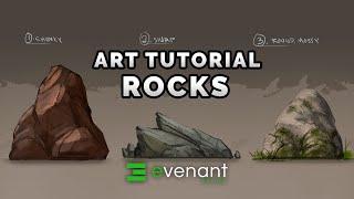 Rock Painting Tutorial - Digital Painting Basics - Concept Art