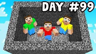 Surviving 100 DAYS Inside A BEDROCK CUBE! (Minecraft)