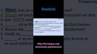 Wenn oder als, wenn oder ob, wann? #konjunktion #connectors #learngerman #german #deutsch longua.org